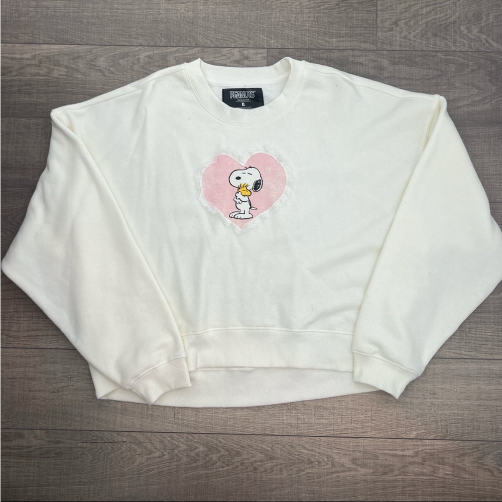 White Snoopy Valentines Sweater